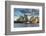 The Sydney Opera House, UNESCO World Heritage Site, and skyline of Sydney at sunset, New South Wale-Michael Runkel-Framed Photographic Print