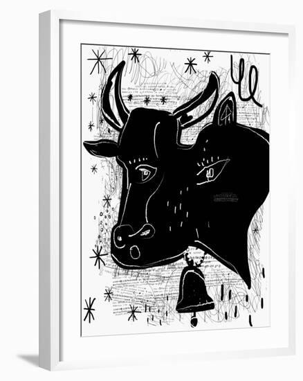 The Symbolic Image of a Cow-Dmitriip-Framed Art Print