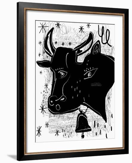 The Symbolic Image of a Cow-Dmitriip-Framed Art Print