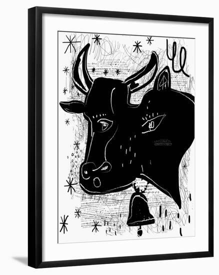 The Symbolic Image of a Cow-Dmitriip-Framed Art Print