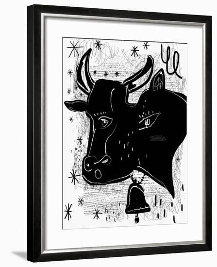 The Symbolic Image of a Cow-Dmitriip-Framed Art Print