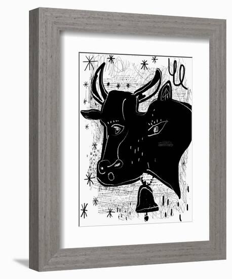 The Symbolic Image of a Cow-Dmitriip-Framed Art Print