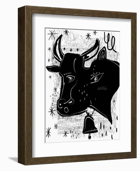 The Symbolic Image of a Cow-Dmitriip-Framed Art Print