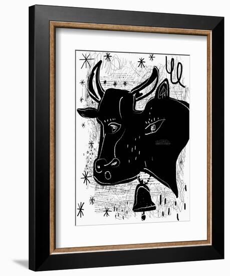 The Symbolic Image of a Cow-Dmitriip-Framed Art Print