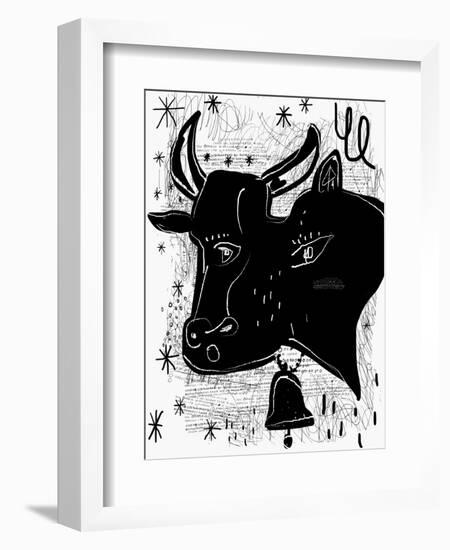 The Symbolic Image of a Cow-Dmitriip-Framed Art Print