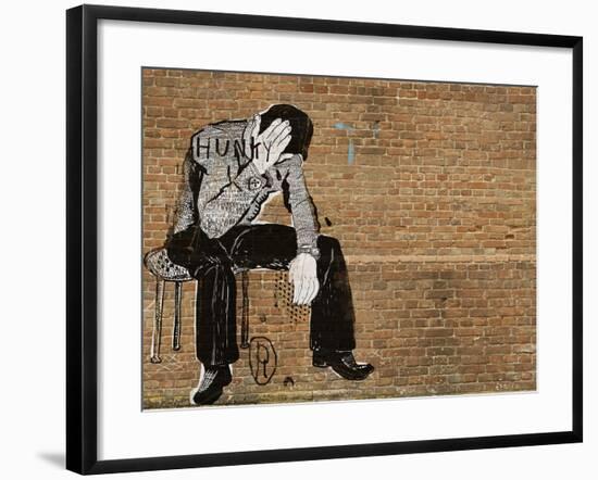 The Symbolic Image of the Man Who Sat down to Rest-Dmitriip-Framed Art Print