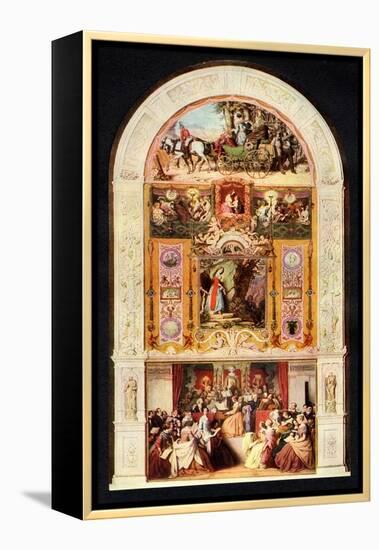 The Symphony 1852 painting-Moritz Ludwig von Schwind-Framed Premier Image Canvas