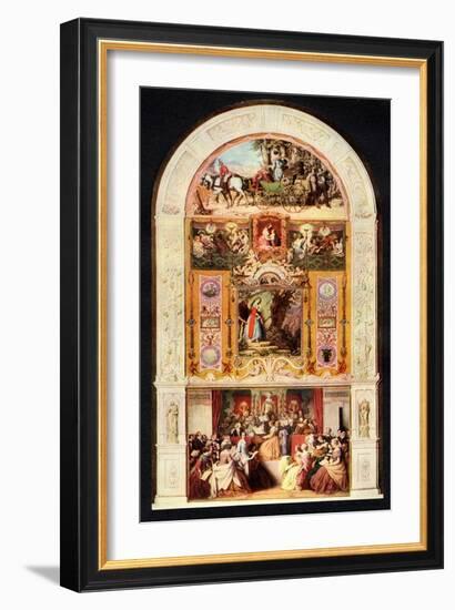 The Symphony 1852 painting-Moritz Ludwig von Schwind-Framed Giclee Print