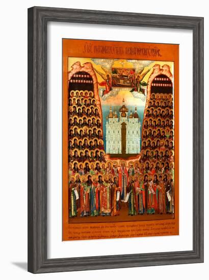 The Synaxis of the Saints of the Kiev Caves-null-Framed Giclee Print