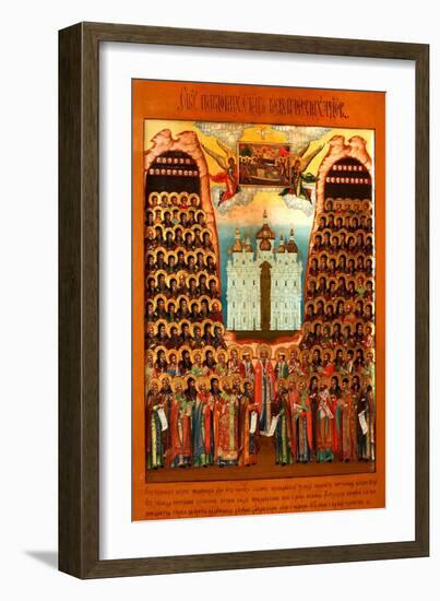 The Synaxis of the Saints of the Kiev Caves-null-Framed Giclee Print
