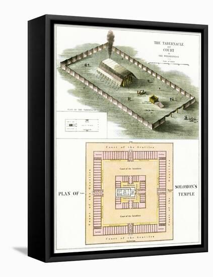 The Tabernacle and Plan of Solomon's Temple-English-Framed Premier Image Canvas