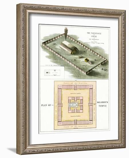 The Tabernacle and Plan of Solomon's Temple-English-Framed Giclee Print