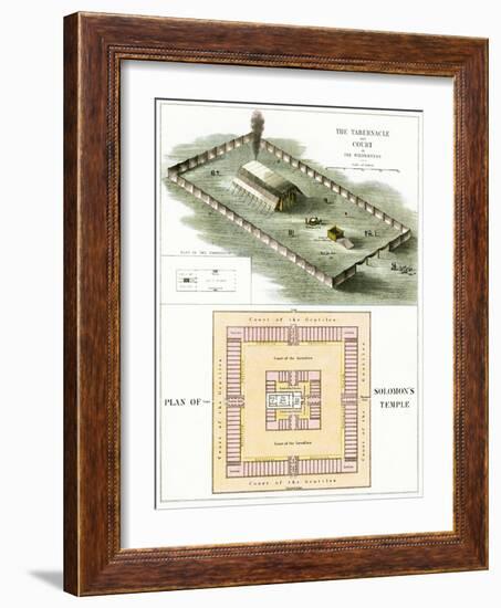 The Tabernacle and Plan of Solomon's Temple-English-Framed Giclee Print