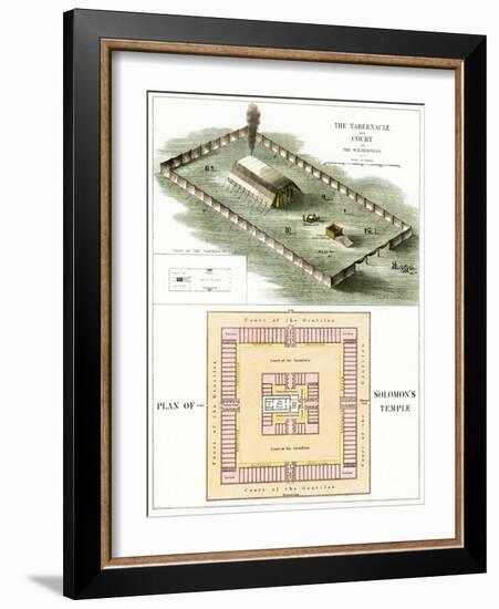 The Tabernacle and Plan of Solomon's Temple-English-Framed Giclee Print