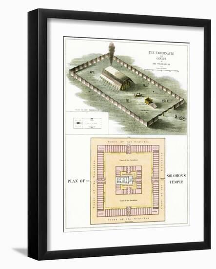 The Tabernacle and Plan of Solomon's Temple-English-Framed Giclee Print