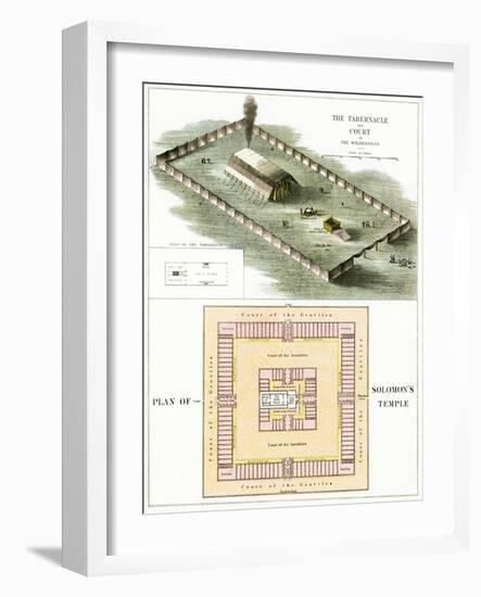 The Tabernacle and Plan of Solomon's Temple-English-Framed Giclee Print