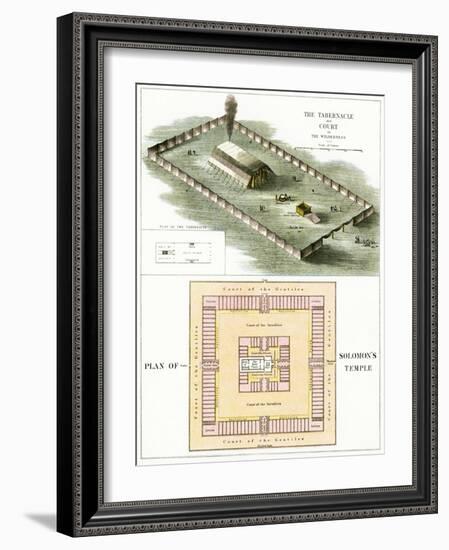 The Tabernacle and Plan of Solomon's Temple-English-Framed Giclee Print