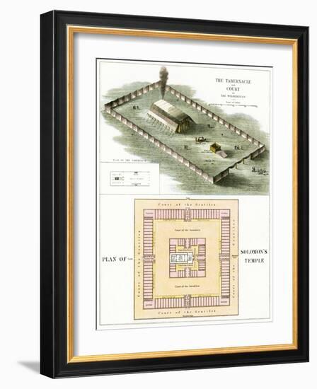 The Tabernacle and Plan of Solomon's Temple-English-Framed Giclee Print