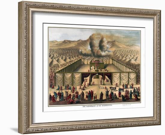 The tabernacle in the wilderness, from the Book of Exodus, the Old Testament.-Stocktrek Images-Framed Art Print