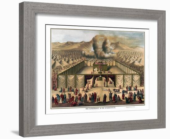 The tabernacle in the wilderness, from the Book of Exodus, the Old Testament.-Stocktrek Images-Framed Art Print