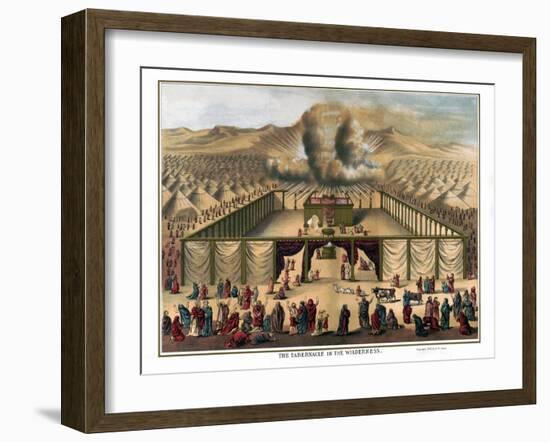 The tabernacle in the wilderness, from the Book of Exodus, the Old Testament.-Stocktrek Images-Framed Art Print