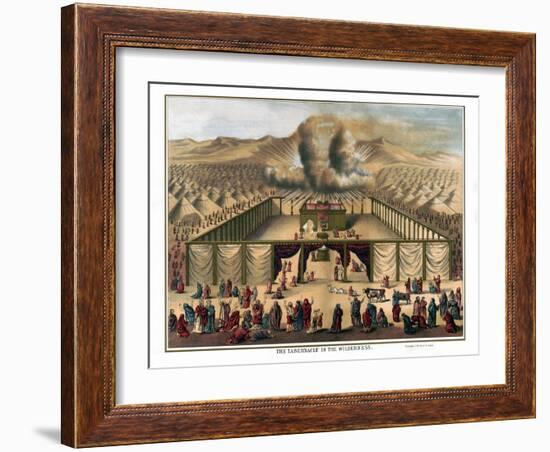 The tabernacle in the wilderness, from the Book of Exodus, the Old Testament.-Stocktrek Images-Framed Art Print