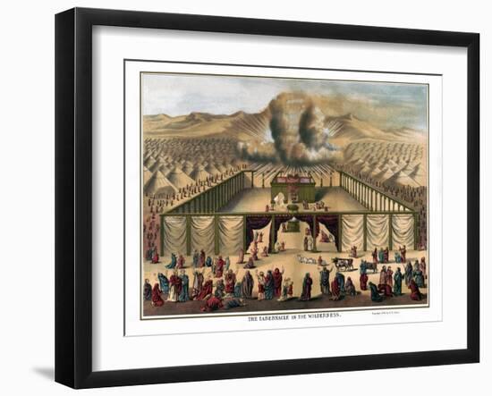 The tabernacle in the wilderness, from the Book of Exodus, the Old Testament.-Stocktrek Images-Framed Art Print