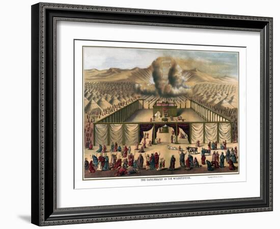 The tabernacle in the wilderness, from the Book of Exodus, the Old Testament.-Stocktrek Images-Framed Art Print