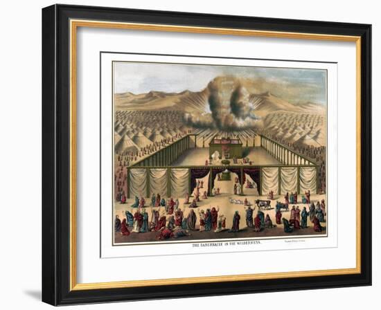 The tabernacle in the wilderness, from the Book of Exodus, the Old Testament.-Stocktrek Images-Framed Art Print