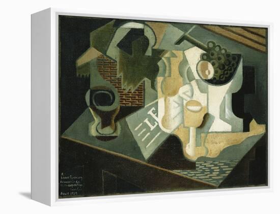 The Table in Front of the Building; La Table Devant Le Battiment, 1919-Juan Gris-Framed Premier Image Canvas