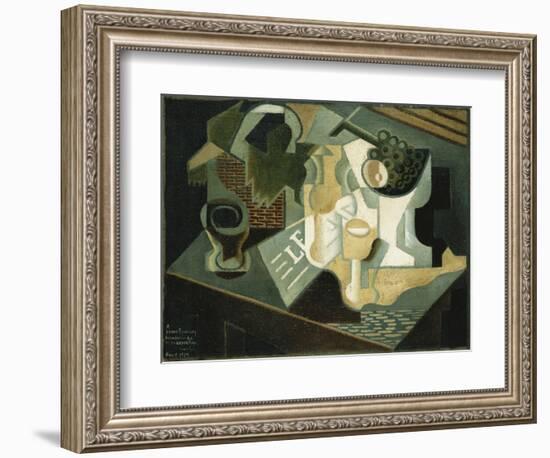 The Table in Front of the Building; La Table Devant Le Battiment, 1919-Juan Gris-Framed Giclee Print