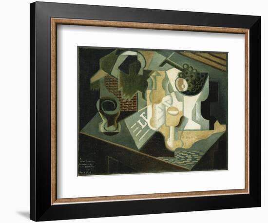 The Table in Front of the Building; La Table Devant Le Battiment, 1919-Juan Gris-Framed Giclee Print