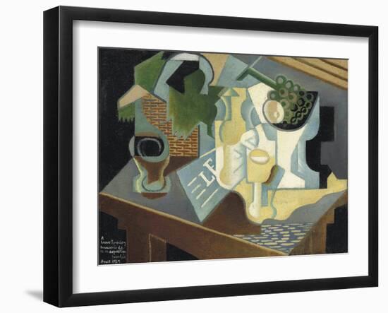 The Table in Front of the Building-Juan Gris-Framed Giclee Print