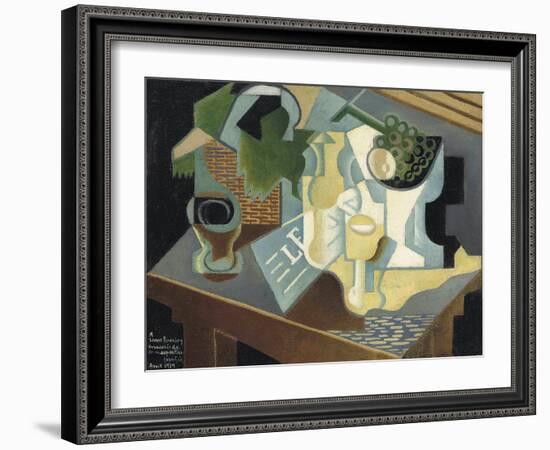 The Table in Front of the Building-Juan Gris-Framed Giclee Print