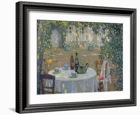 The Table in the Sun in the Garden, Gerberoy, C.1911-null-Framed Giclee Print