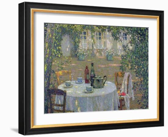 The Table in the Sun in the Garden, Gerberoy, C.1911-null-Framed Giclee Print