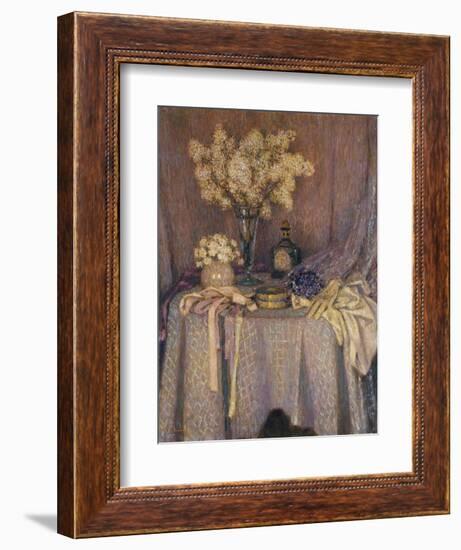 The Table, Purple Harmony, 1927-Henri Eugene Augustin Le Sidaner-Framed Giclee Print