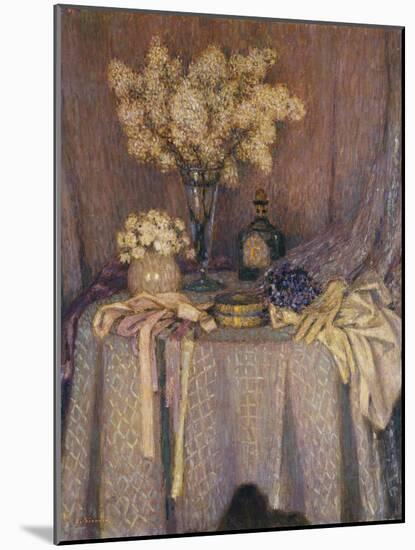 The Table, Purple Harmony; La Table, Harmonie Mauve, 1927-Henri Eugene Augustin Le Sidaner-Mounted Giclee Print