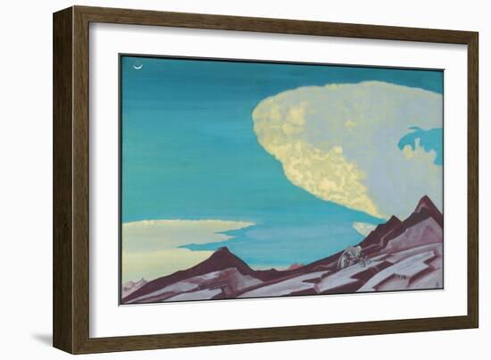 The Tablets of the Commandments, 1931 (Tempera on Canvas)-Nicholas Roerich-Framed Giclee Print