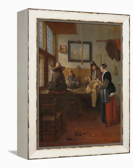 The Tailor’s Workshop, 1661-Quiringh Gerritsz. van Brekelenkam-Framed Premier Image Canvas