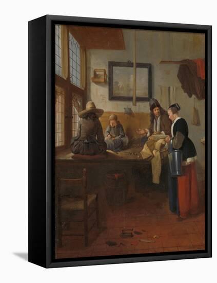 The Tailor’s Workshop, 1661-Quiringh Gerritsz. van Brekelenkam-Framed Premier Image Canvas