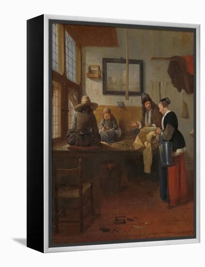 The Tailor’s Workshop, 1661-Quiringh Gerritsz. van Brekelenkam-Framed Premier Image Canvas