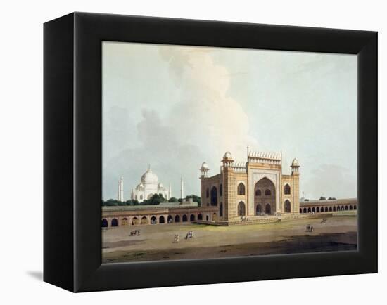 The Taj Mahal at Agra, from "Oriental Scenery: Twenty Four Views in Hindoostan", 1796-Thomas Daniell-Framed Premier Image Canvas