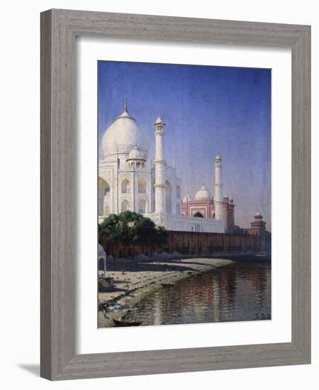 The Taj Mahal at Agra-Vasili Vasilyevich Vereshchagin-Framed Giclee Print