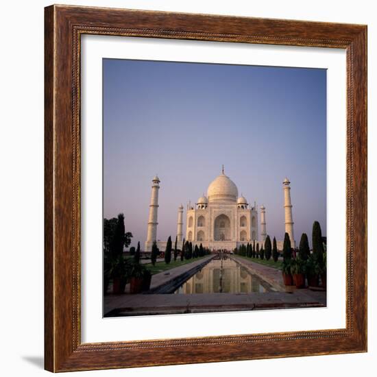 The Taj Mahal at Dawn, Agra, Uttar Pradesh, India-Tony Gervis-Framed Photographic Print