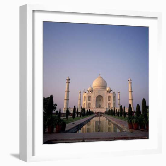 The Taj Mahal at Dawn, Agra, Uttar Pradesh, India-Tony Gervis-Framed Photographic Print