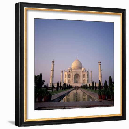 The Taj Mahal at Dawn, Agra, Uttar Pradesh, India-Tony Gervis-Framed Photographic Print