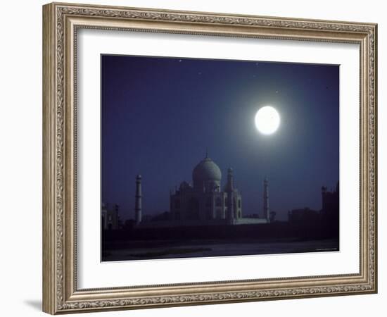 The Taj Mahal at Night with Bright Full Moon-Eliot Elisofon-Framed Photographic Print