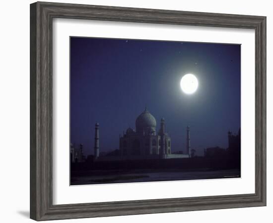 The Taj Mahal at Night with Bright Full Moon-Eliot Elisofon-Framed Photographic Print