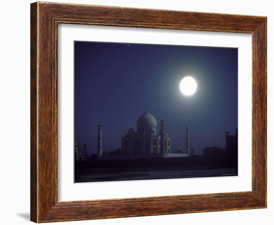 The Taj Mahal at Night with Bright Full Moon-Eliot Elisofon-Framed Photographic Print